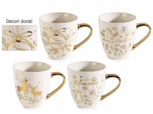 Tazza mug stampe oro bianca - mug,