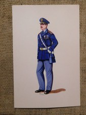 Cartolina MAGGIORE IN GRANDE UNIFORME INVERNALE, al comando di reparto armato
