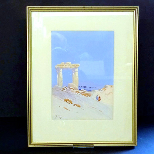 Dipinto acquerello antico