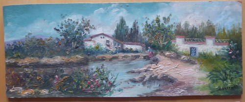 Quadro olio vintage firmato - vintage,