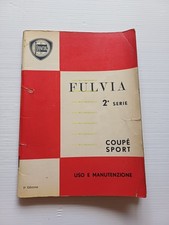 Lancia Fulvia Coupè 1.3- 1600 HF - Sport Zagato 2a S. 1973 manuale uso originale