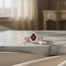 ANELLO GOCCIA IN ORO ROSA 18
