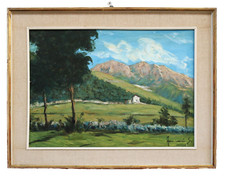 Dipinto olio su tela Paesaggio