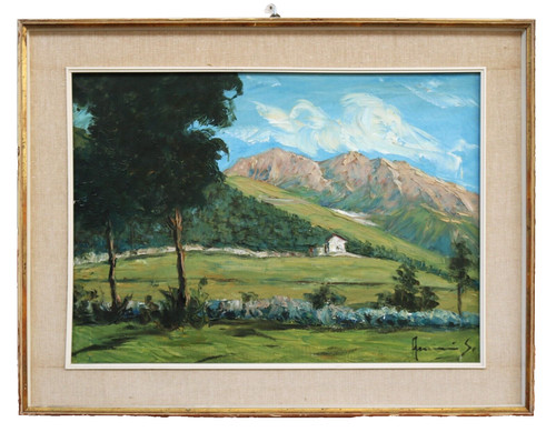 Dipinto olio tela paesaggio - dipinto, su