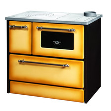 Stufa Cucina a Legna con Forno e Piastra in Ghisa 9 kW Crema Beatrice