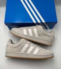 Adidas Campus 00s grigio bianco gomma scamosciata (taglia UK 10)