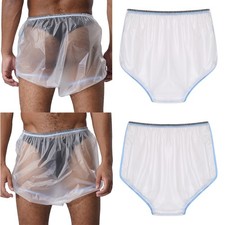 Copripannolino Uomo Unisex Antiperdite Plastica Pantaloni Incontinenza Slip Intimo