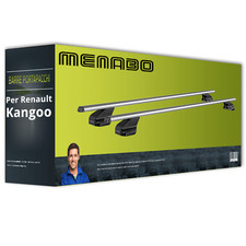 Menabo Omega Alu alluminio barre portatutto per Renault Kangoo 97-08 completo