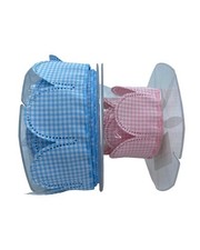 Passamaneria Nastro Arricciato Porta Confetti Quadrettino Alto 5 Cm H1350-VICHY