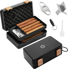 Humidor per sigari da viaggio custodia design doppio strato con accessori per sigari