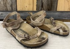 Sandali alla caviglia Birkenstock Yara Habana con cinturino in pelle oliata da donna taglia 37 US 6