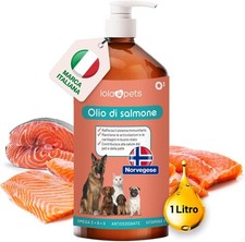 Olio di salmone per cani e