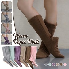Women Dance Boots Winter Warm Ballet Boots Dance Shoe Soft Soled Training Boots