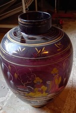 VASO DI VETRO CON DISEGNI ORIENTALI