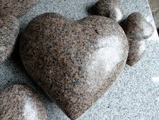 Cuore Di Granito Rosso 30 CM