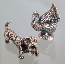 Argento 800 miniature, animale, Tacchino, Bassotto