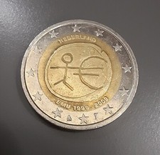 2 EURO NEDERLAND EMU 1999 - 2009 MONETA RARA PAESI BASSI 10° ANNIVERSARIO !