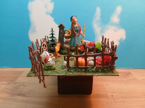 Presepe diorama cortile - presepe,