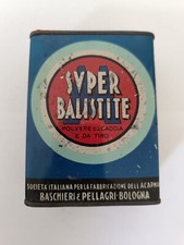 SCATOLA LATTA VUOTA LATTINA DI POLVERE DA SPARO GR 250 SUPER BALISTITE CACCIA