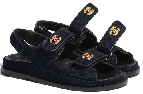 Sandalo chanel 21a blu - chanel,
