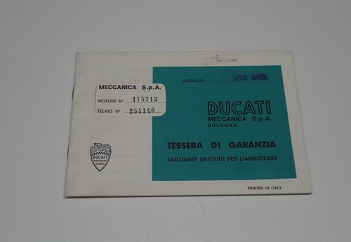 Ducati 250 scr libretto - libretto, di