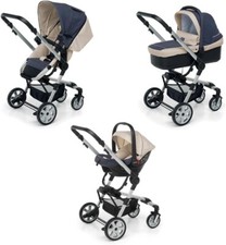 Trio passeggino foppapedretti supertres i size silver, navicella, seggiolino