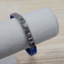 Zoppini Firenze Bracciale Charm Dopey Disney Biancaneve e Rock N Roll Fascia Blu