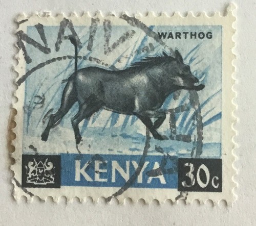Francobollo kenya 1966 warthog - francobollo,