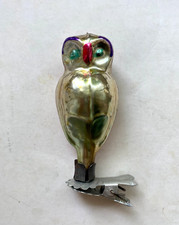 Gufo a clip, ornamento vintage