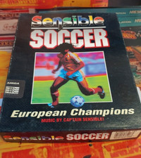 Sensible Soccer European Ch Commodore Amiga (2 dischi, manuale, scatola) funzionante CIB