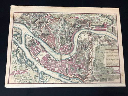 Gravure ancienne carte la - ancienne,,
