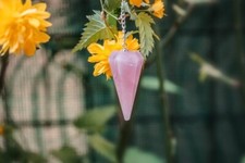 Pendolo Pendolino in Pietra Naturale Quarzo Rosa per Radiestesia