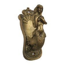 Gancio da parete sirena ottone massiccio stile antico vintage spiaggia decorazione nautica barca