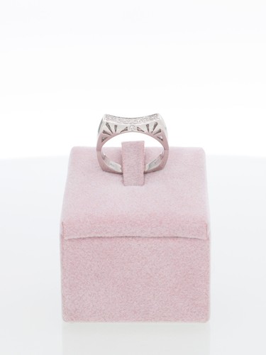 Anello veretta oro bianco - veretta, in