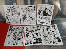 Lotto!! N6 tavole originali firmate Luciano Bernasconi fumettista italiano 