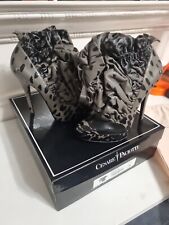 Stivaletti CESARE PACIOTTI nero/grigio leopardati tacco alto taglia EU 36 nuovi        
