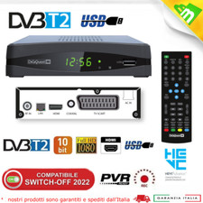 RICEVITORE DECODER DIGITALE TERRESTRE DVB-T2 HD H265 HEVC 10 BIT ZAPPER CON USB