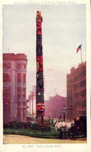 Cartolina totem pole indiano - pole,