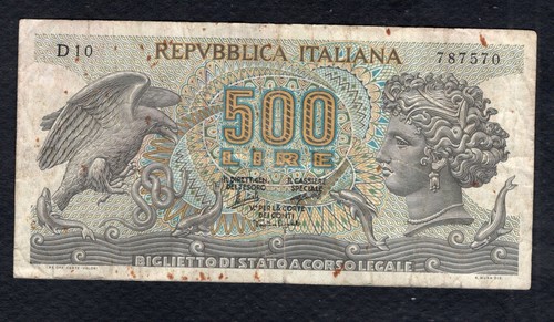Italie 500 lire 1966 etat - 500, tb