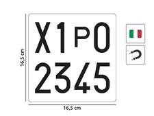 TARGA PROVA MAGNETICA (TEMPORANEA, NON CATARIFRANGENTE) 16,5X16,5 CM
