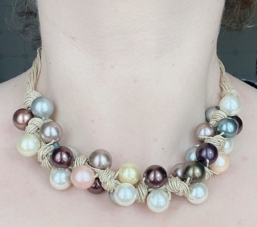 Collana perle sintetiche - collana,