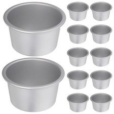  12 teglie rotonde in alluminio per dolci - Stampo da forno circolare -