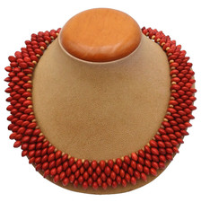 GIROCOLLO ETNICO REALIZZATO CON SEMI ROSSI - AFRICA