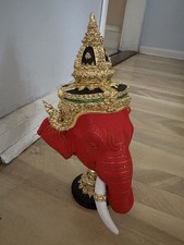 Red Ganesh Khon Mask 7.5"