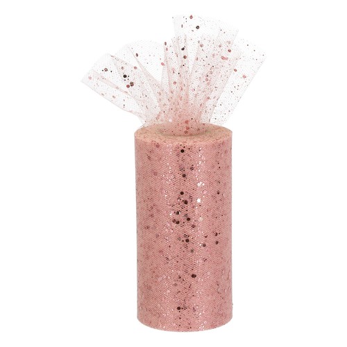 Nastro tulle con paillettes - 6",