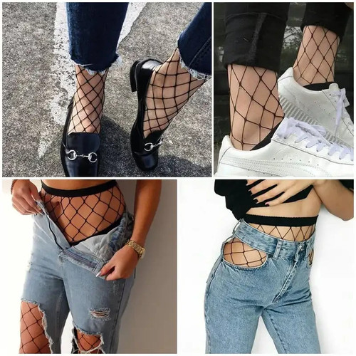 Collant rete large fishnet - a,