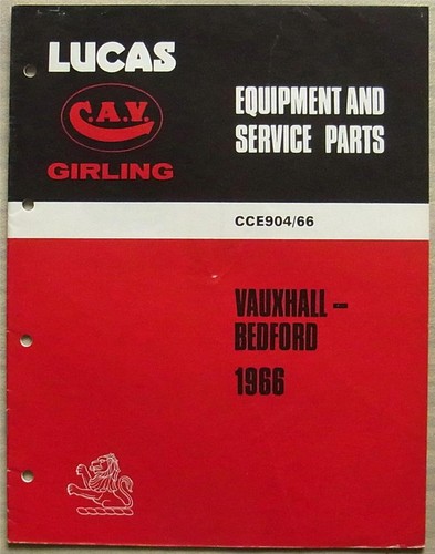 Elenco ricambi lucas - elenco, vauxhall