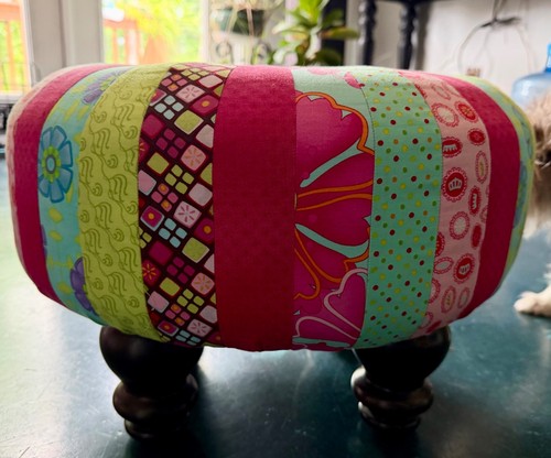 Patchwork tuffet pouf - tuffet,