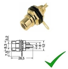 Connettore presa rca femmina - connettore,