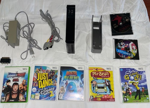 Nintendo wii nera con 7 - nintendo,